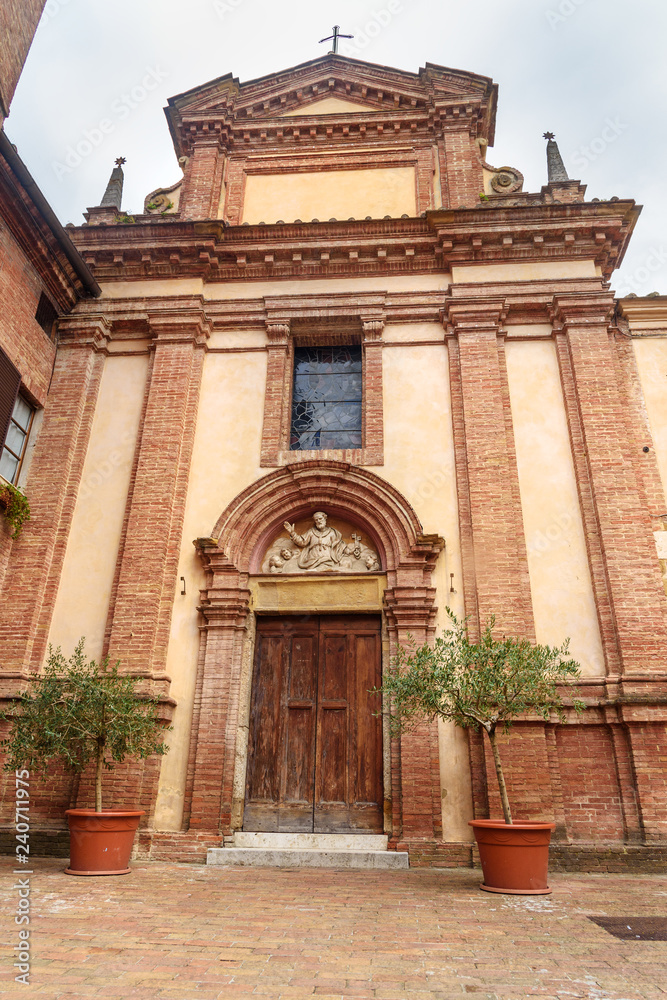 Chiesa di San Pietro alle Scale is Roman church in Siena. Italy