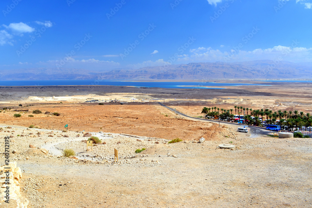 View of the Dead Sea and Judaean Desert, Israel