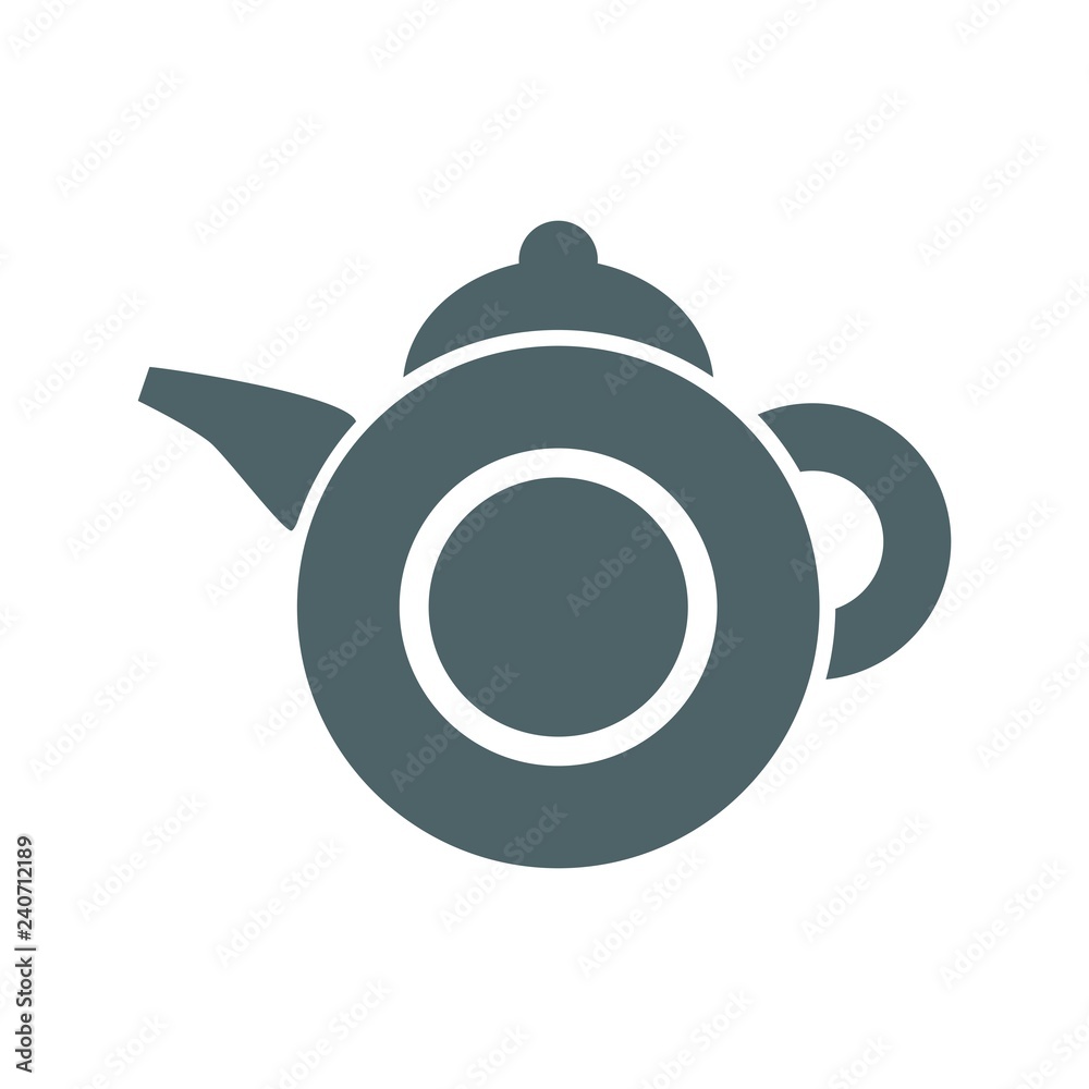 Tea emblem template and design element for tea shop, restauran. Teapot abstract illustration. Tea emblem template and design element for tea shop, restauran. Teapot abstract illustration.