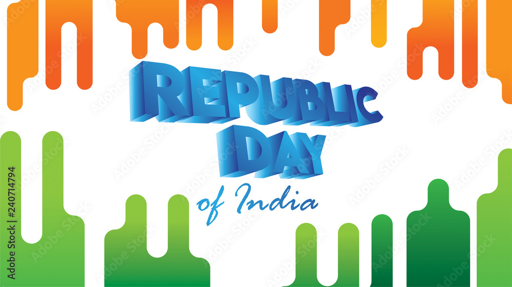 Fototapeta premium Creative Poster, Banner or Flyer for Republic Day of India 26 January celebration with modern design