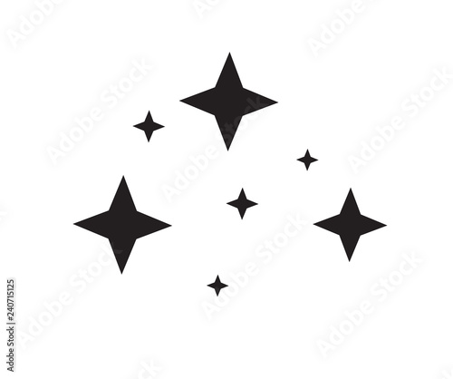 black glittering star light on white background. flat style. star sparkling icon for your web site design, logo, app, UI. twinkling logo.