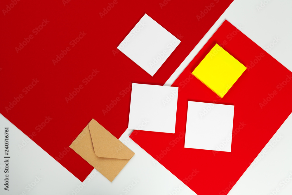 Photo. Template for branding identity. For graphic designers presentations and portfolios. Red and white Photo. Template for branding identity. For graphic designers presentations and portfolios. Red and white