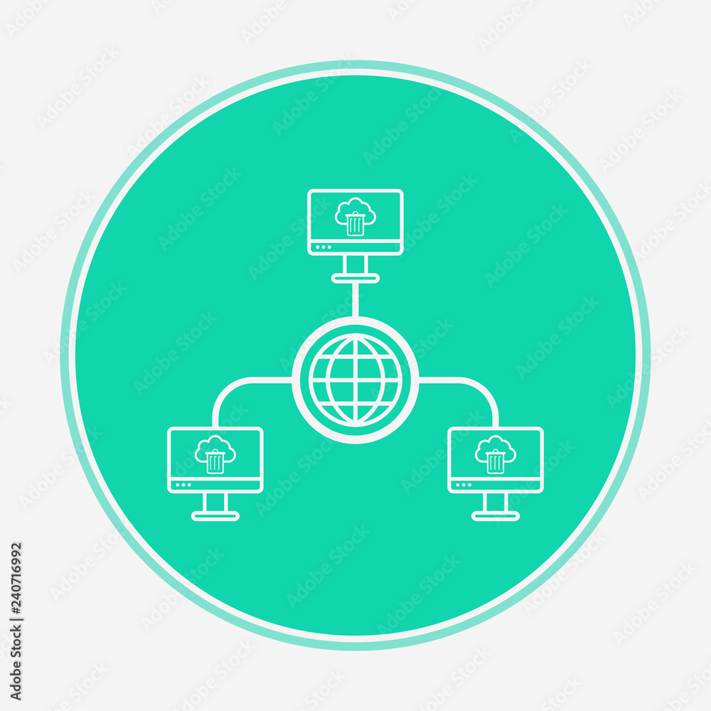 Computer network vector icon sign symbol Computer network vector icon sign symbol