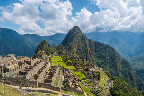 Picturesque view of famous Machu Picchu in Peru