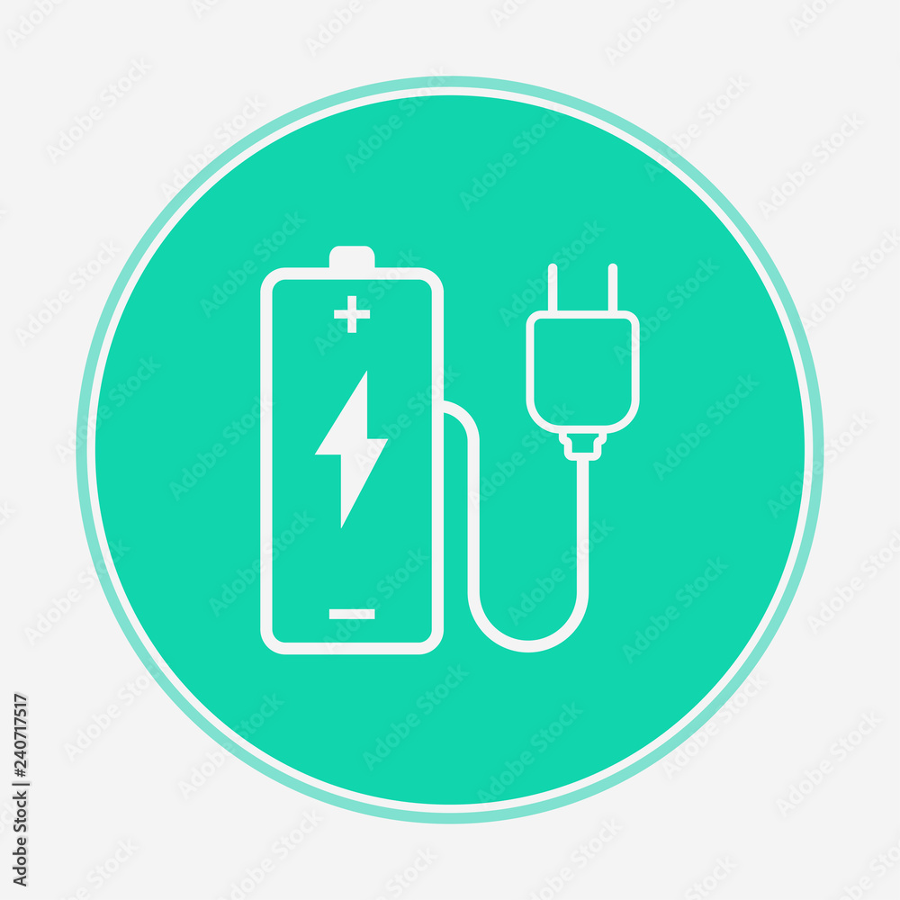 Charging battery vector icon sign symbol Charging battery vector icon sign symbol