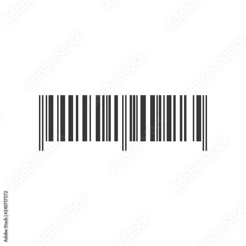 Barcode icon. A modern simple barcode. Internet concept of market trading. Cartoon clipart. Vector illustration.