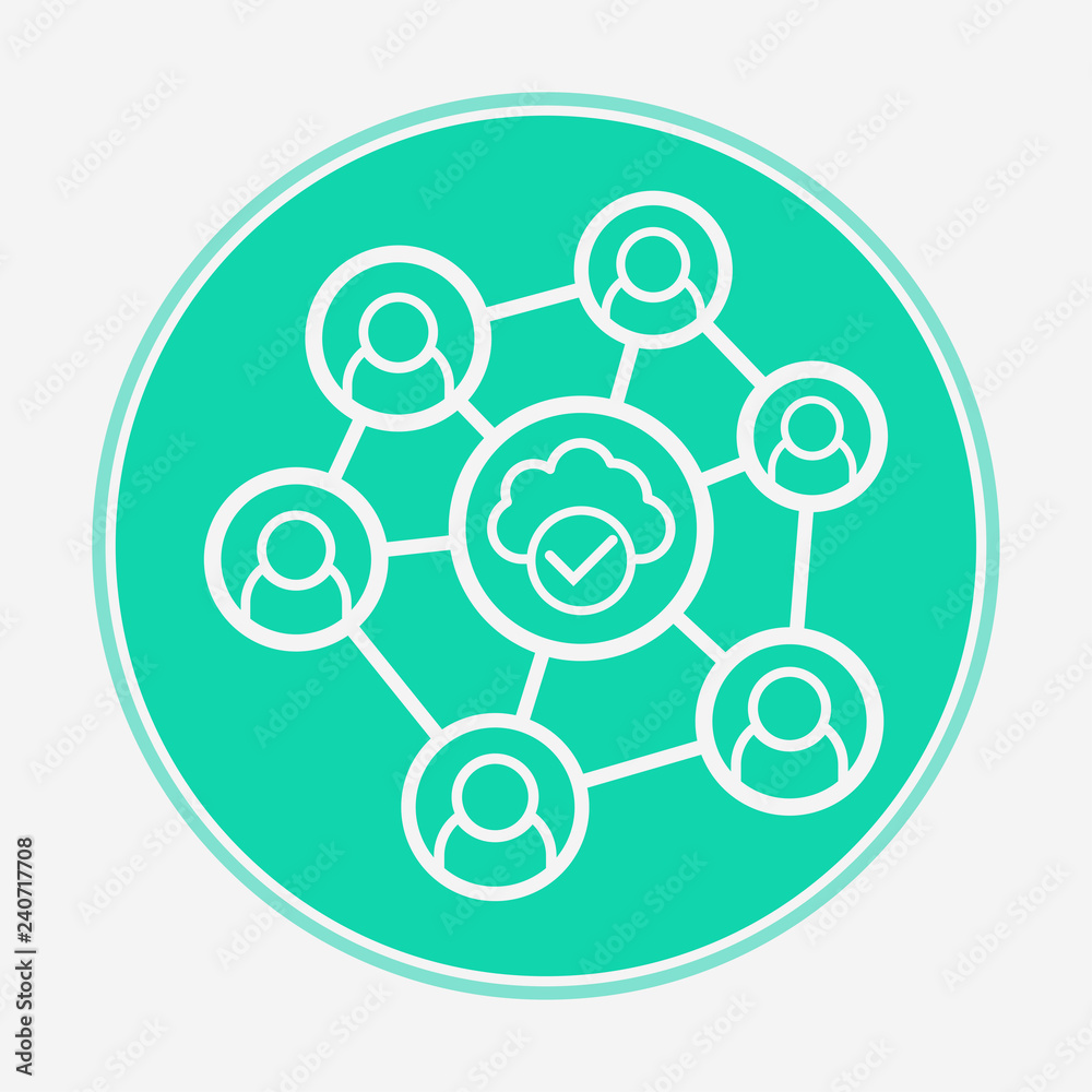 Cloud network vector icon sign symbol Cloud network vector icon sign symbol