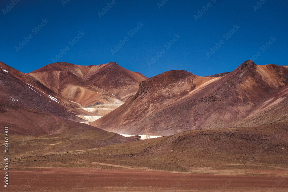 Arid desert mountain landscape, Bolivia
