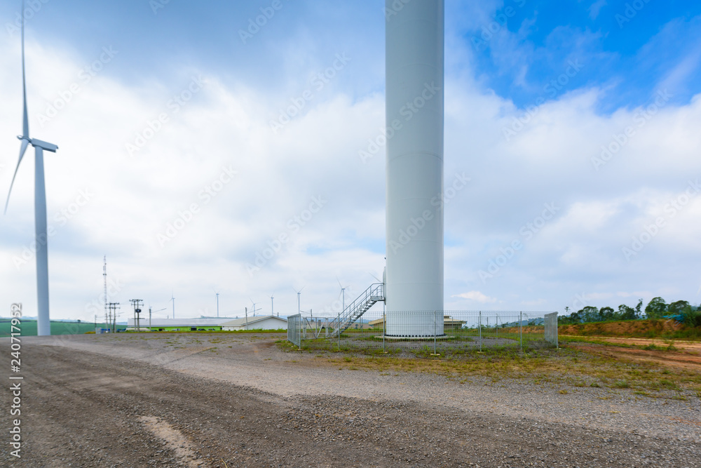 Windmill turbine for electric production at Khao Kho, Petchaboon, Thailand Windmill turbine for electric production at Khao Kho, Petchaboon, Thailand