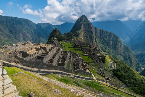 View of ancient Inca city Machu Picchu