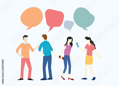 people business man and woman discussing about news social media and interacting each other
