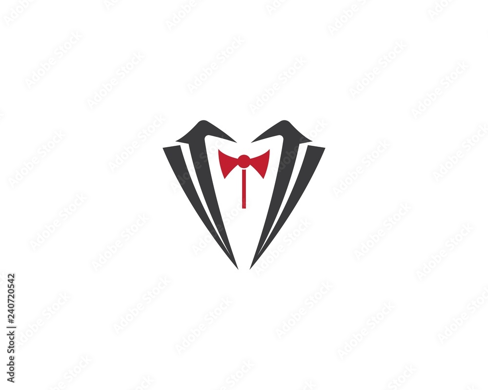 Tuxedo logo template vector icon illustration Tuxedo logo template vector icon illustration