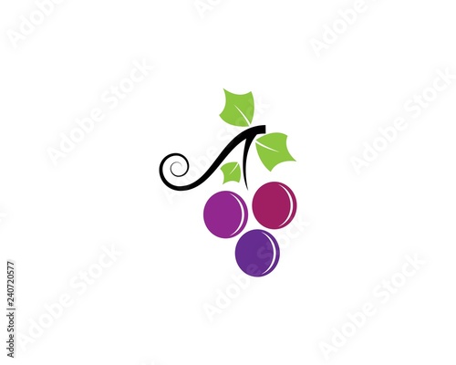 Grape logo template vector icon illustration