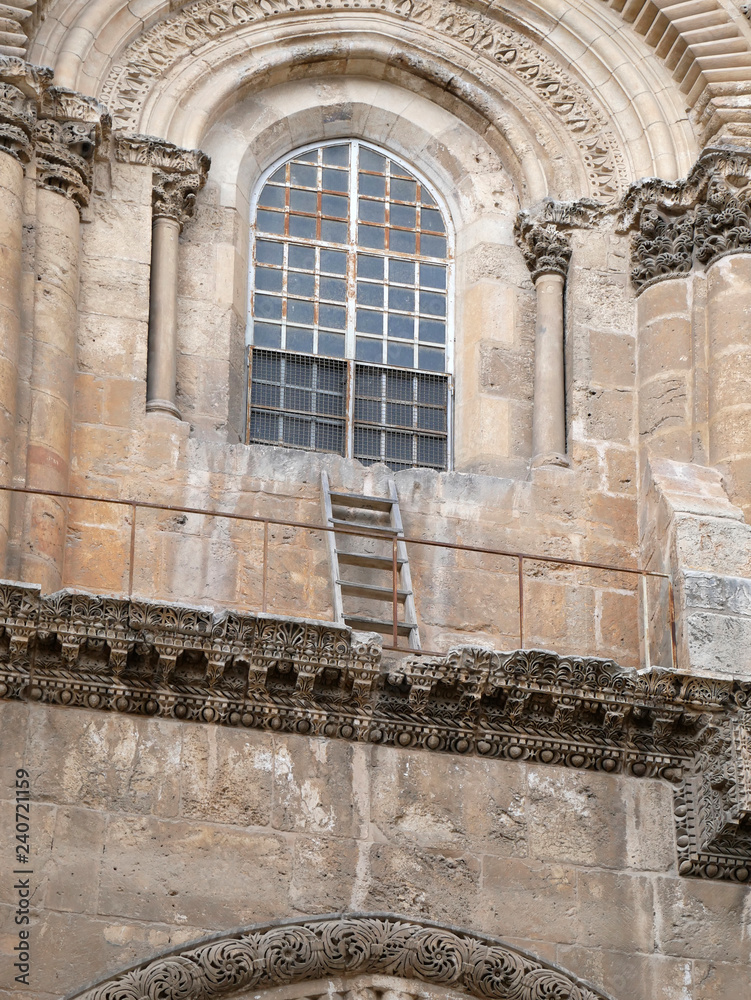 fragment of the facade of the temple of the Holy Sepulcher