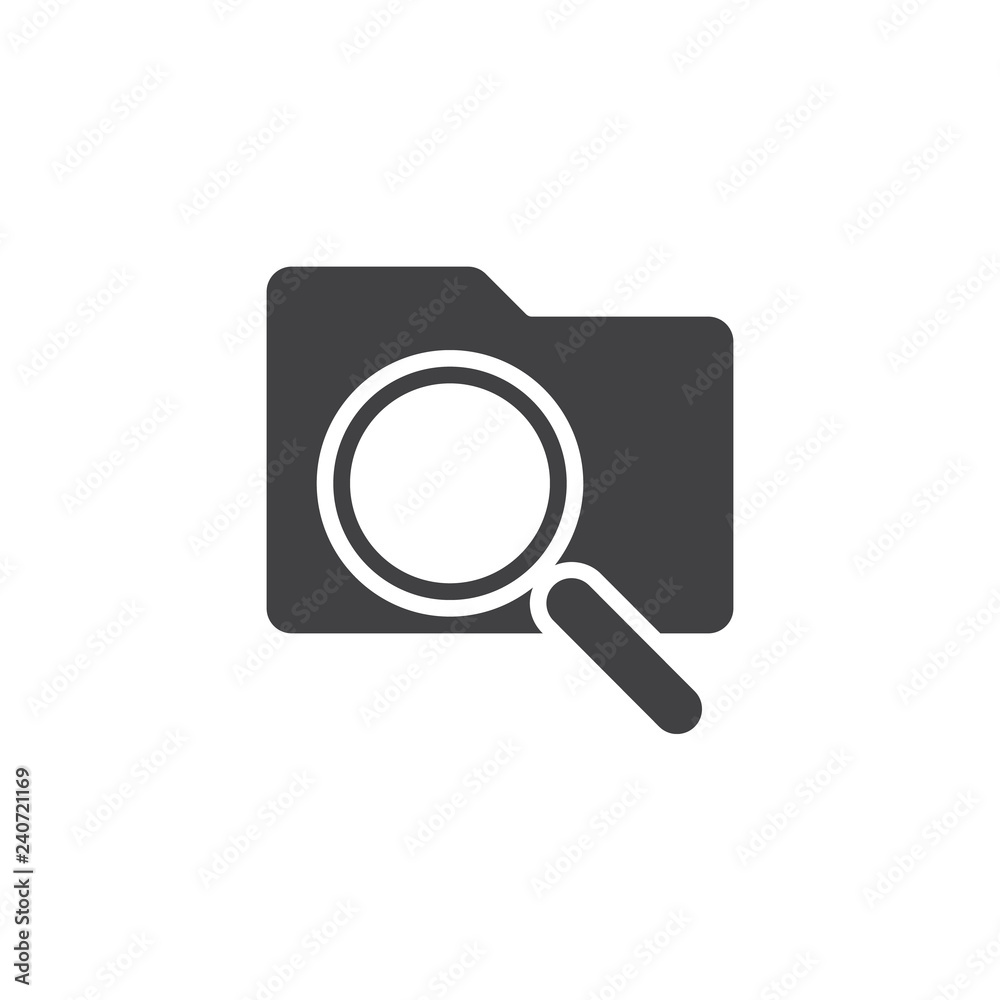 Document search vector icon. filled flat sign for mobile concept and web design. File folder and magnifier simple solid icon. Symbol, logo illustration. Pixel perfect vector graphics Document search vector icon. filled flat sign for mobile concept and web design. File folder and magnifier simple solid icon. Symbol, logo illustration. Pixel perfect vector graphics