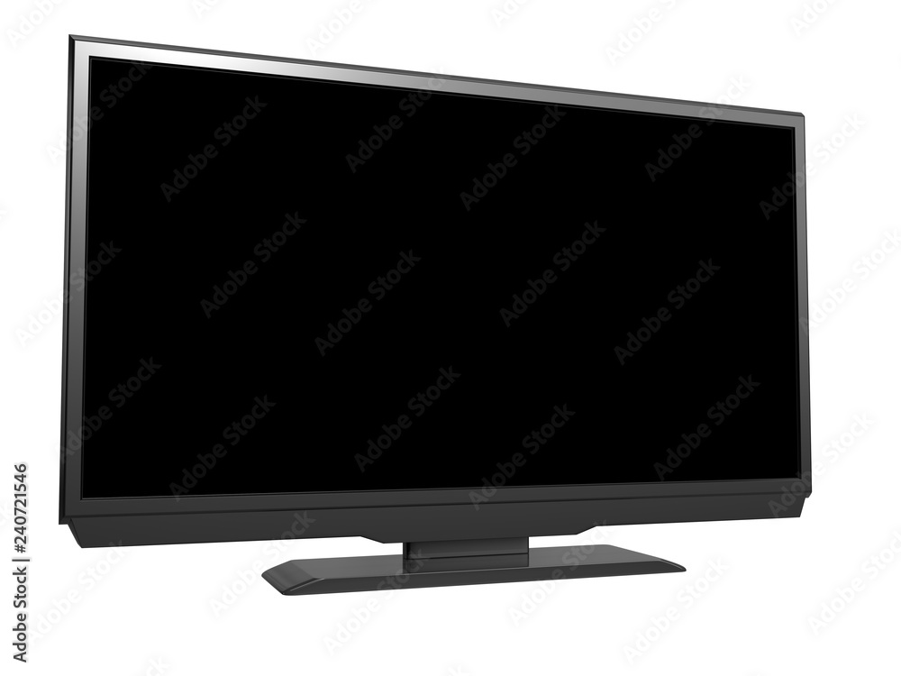 LED tv on white background. 3D rendering LED tv on white background. 3D rendering