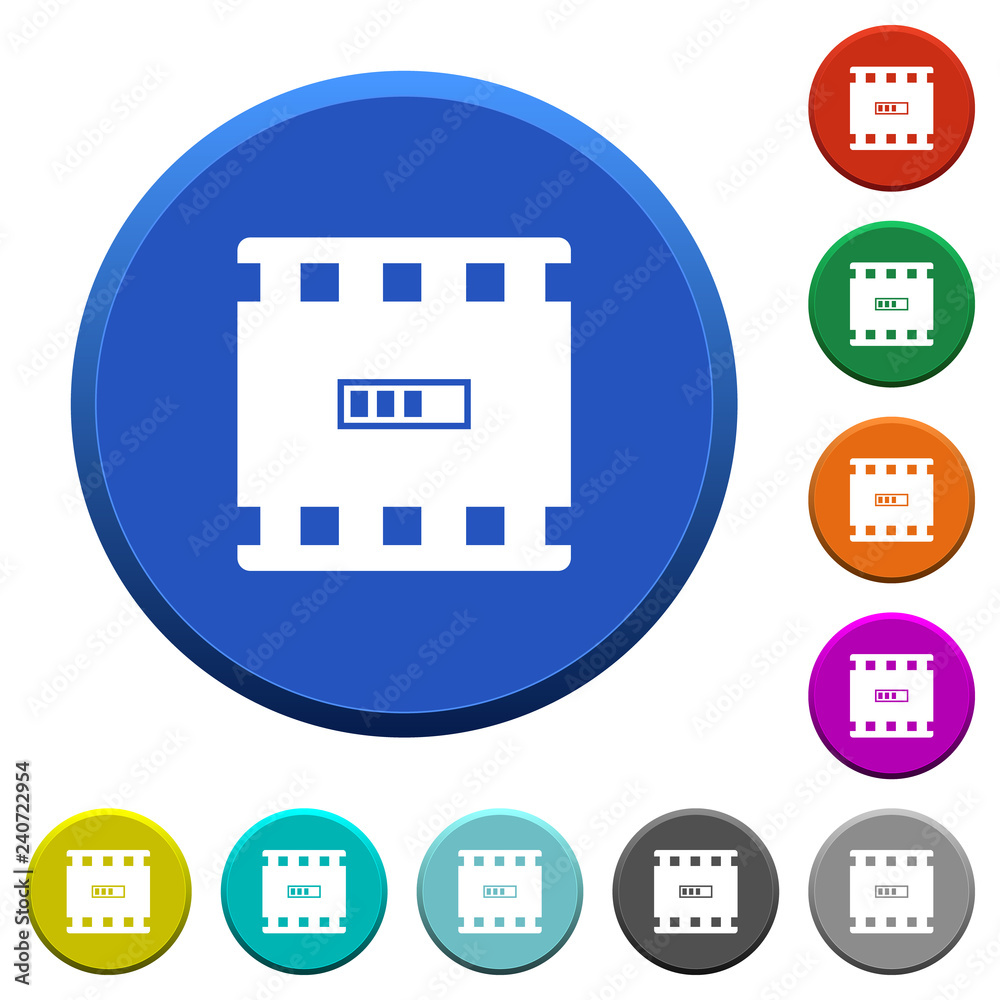 Movie processing beveled buttons Movie processing beveled buttons