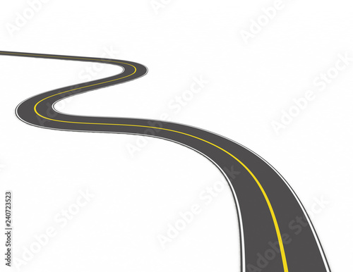 road concept on white background
