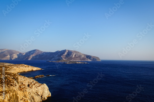 Falaises et rochers de paysage en grece