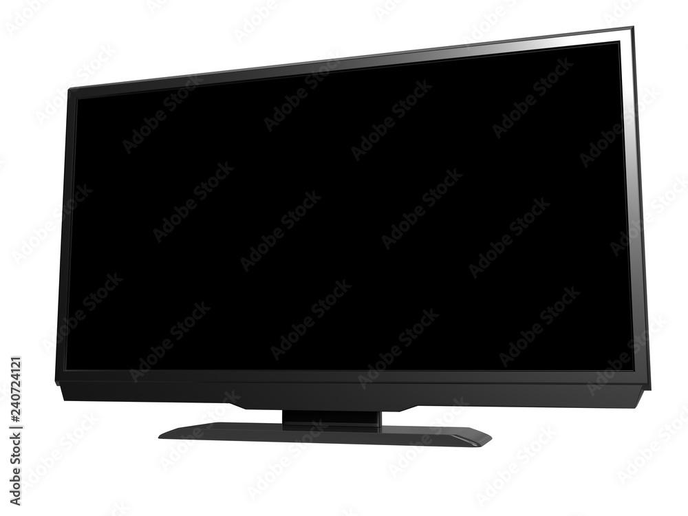 LED tv on white background. 3D rendering LED tv on white background. 3D rendering