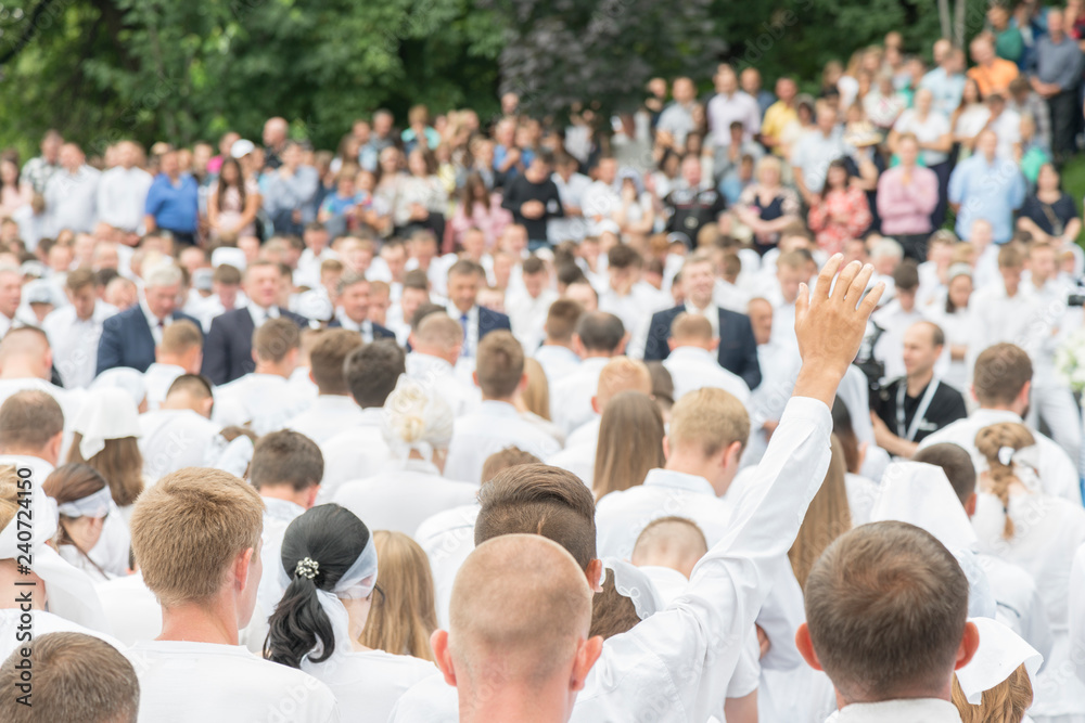 Many men and women pray to Jesus Many men and women pray to Jesus