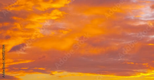 Dramatic Urban Sunset with clouds