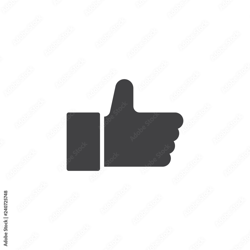 Like feedback gesture vector icon. filled flat sign for mobile concept and web design. Thumb up simple solid icon. Symbol, logo illustration. Pixel perfect vector graphics Like feedback gesture vector icon. filled flat sign for mobile concept and web design. Thumb up simple solid icon. Symbol, logo illustration. Pixel perfect vector graphics