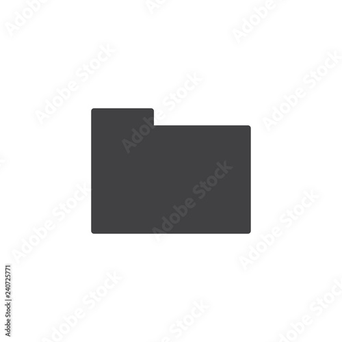 File folder vector icon. filled flat sign for mobile concept and web design. Folder simple solid icon. Symbol, logo illustration. Pixel perfect vector graphics