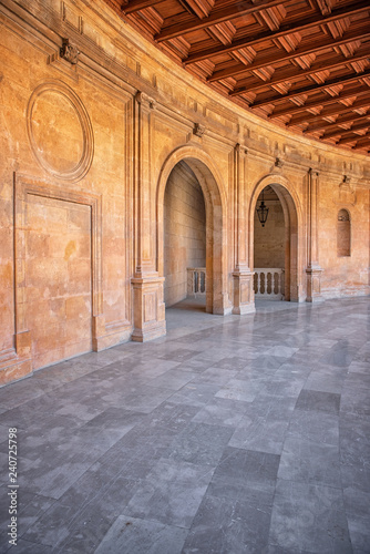 Courtyard of the Palacio de Carlos V in La Alhambra  Granada