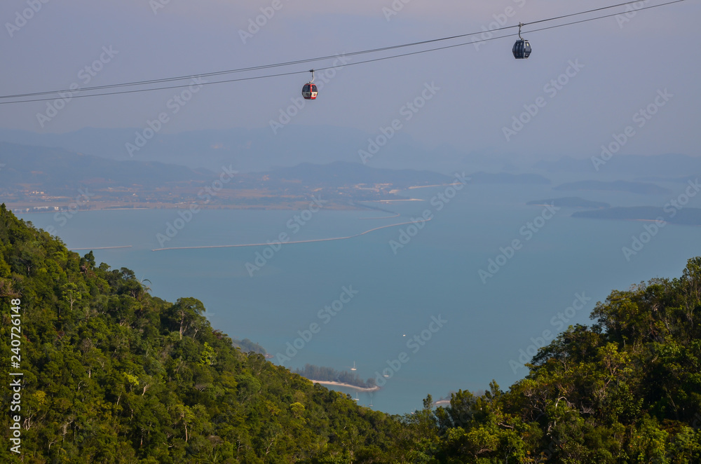 Cable cars in Langkawi, Malaysia