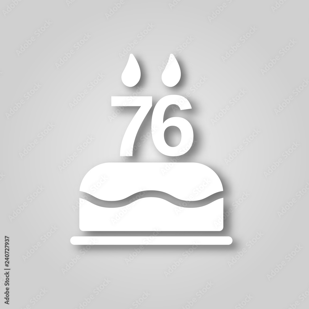 eps10 blue vector cake line icon isolated on white background cake with  candles outline symbol in a simple flat trendy modern style for your web  site design logo pictogram and mobile application