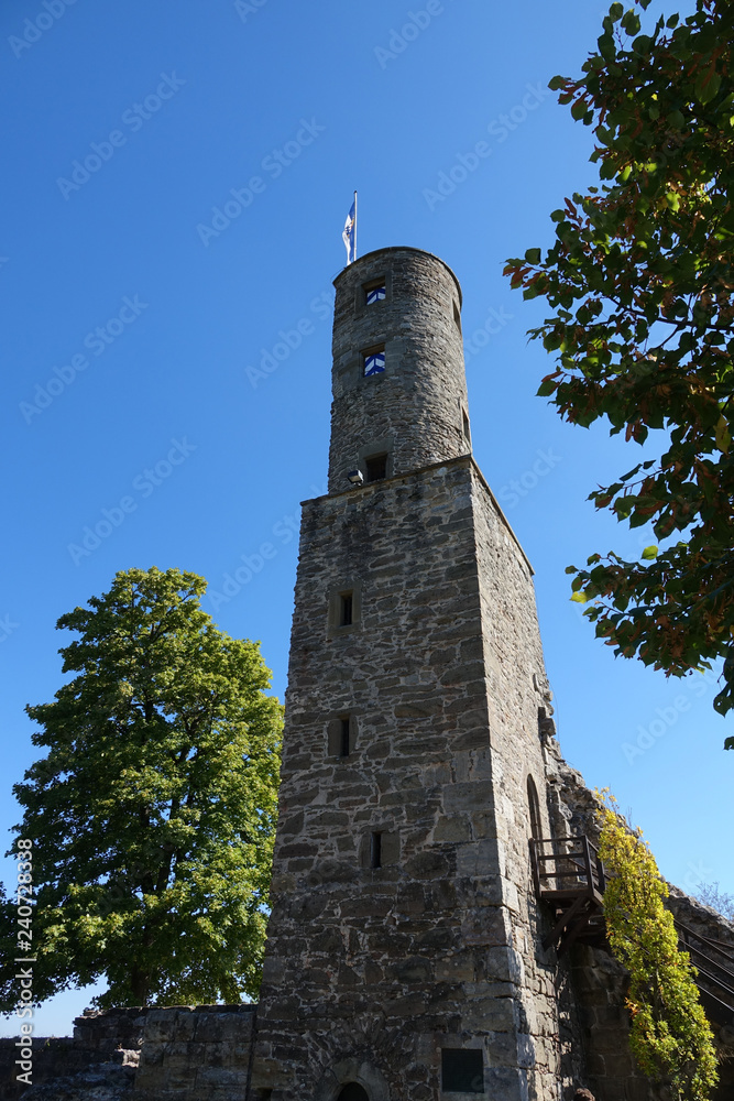 Treppenturm an der Burg Löwenstein