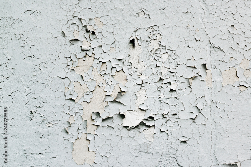 Chipped peeling paint detail.