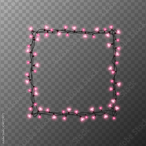 Light bulbs square frame