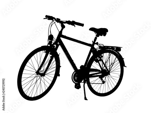 silhouette of a City road bike