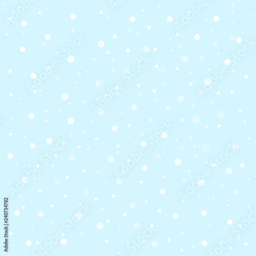Falling snow background. Holiday landscape with snowfall. Vector illustration. Winter snowing sky. Eps 10.