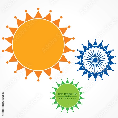 Happy Republic Day of india illustration vector, poster design