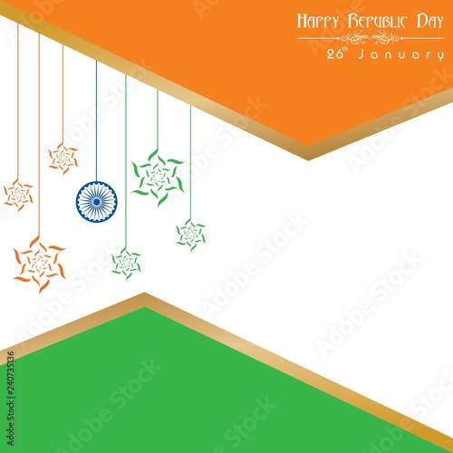 Happy Republic Day of india illustration vector, poster design