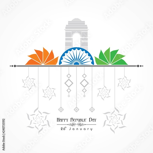 Happy Republic Day of india illustration vector, poster design