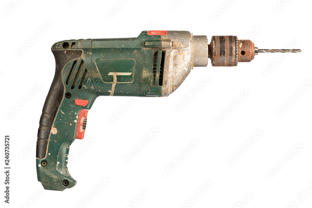 Power drill isolated on white background. Power drill isolated on white background.