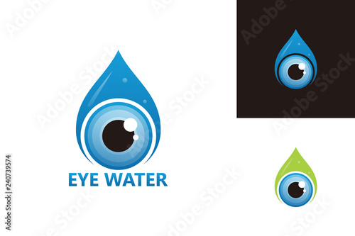 Eye Water Logo Template Design Vector, Emblem, Design Concept, Creative Symbol, Icon