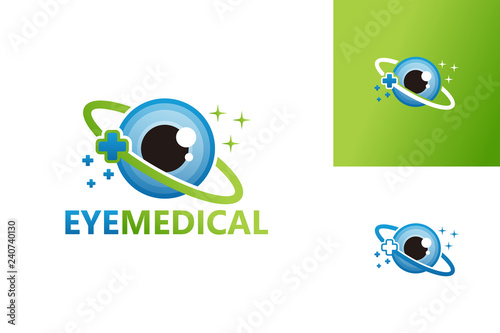 Eye Medical Logo Template Design Vector, Emblem, Design Concept, Creative Symbol, Icon