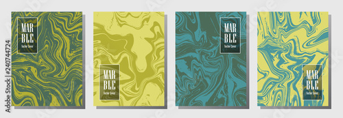 Elegant journal layouts set. Graphic design for binder template, corporate flyers. Annual report cover vintage layouts set. Flyer, brochure, report, journal, green teal binder vectors, title place.