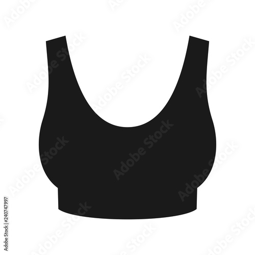 Women's sports bra vector icon