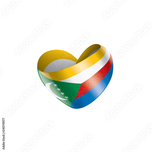 Comoros flag, vector illustration on a white background Free Download Comoros flag, vector illustration on a white background - GFXLoad