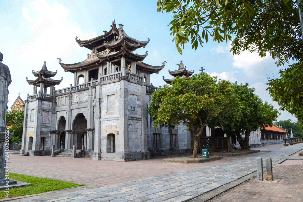 Phat Diem Stone Cathedral, Phat Diem church is a cross between Vietnamese and European styles, It took 24 years to build this church from 1875 to 1898. Phat Diem Stone Cathedral, Phat Diem church is a cross between Vietnamese and European styles, It took 24 years to build this church from 1875 to 1898.