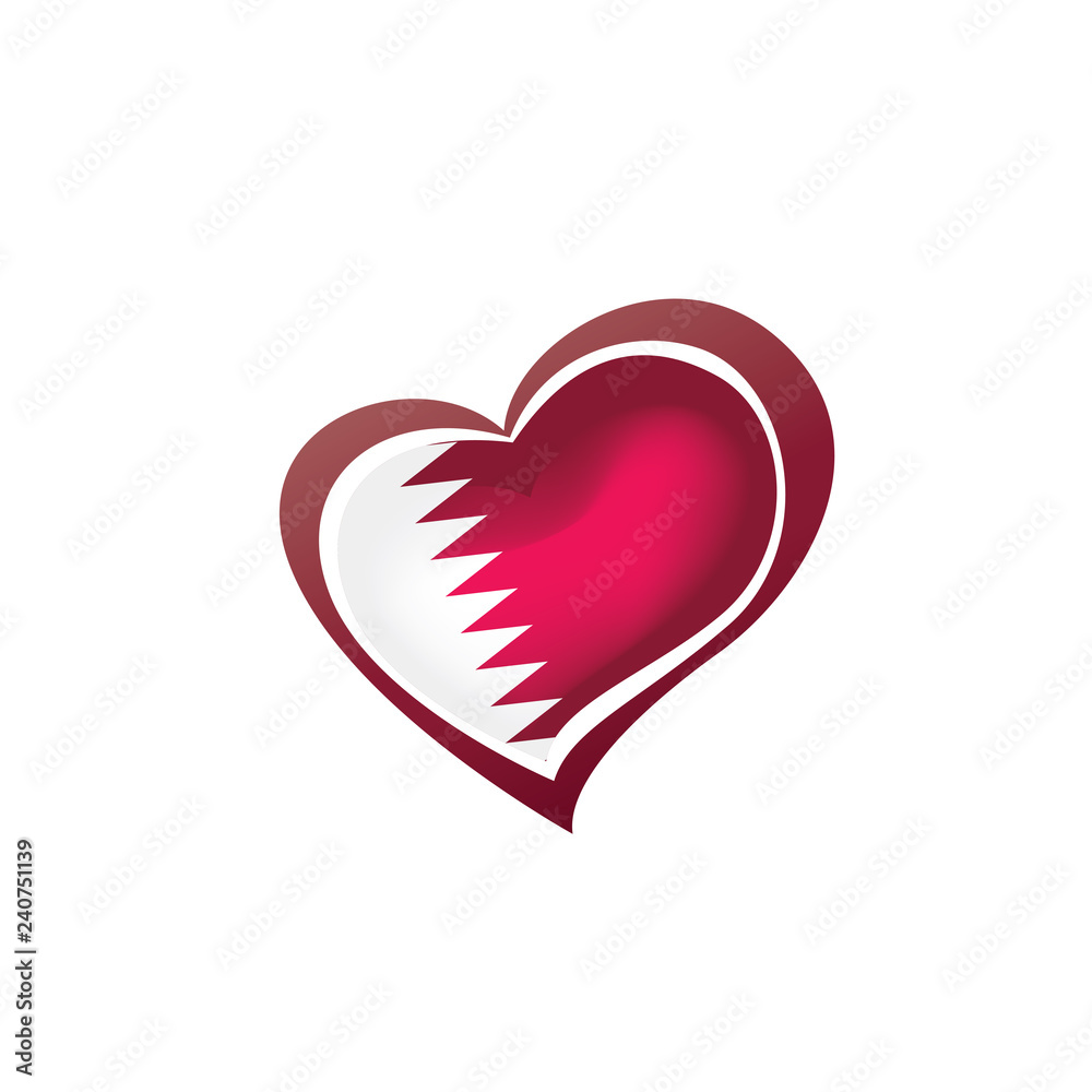 Qatar flag, vector illustration on a white background Qatar flag, vector illustration on a white background