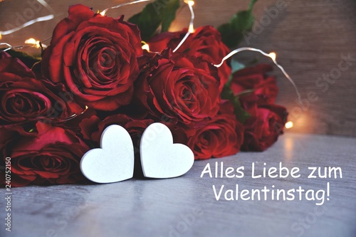 Valentinstag - rote Rosen -...
