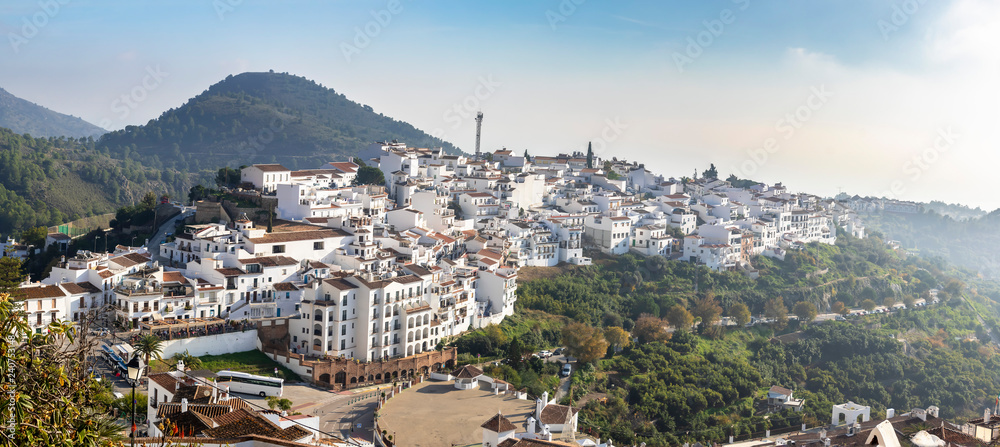 Charming white village Frigiliana, in Costa del Sol, Malaga Province, Andalusia, Spain