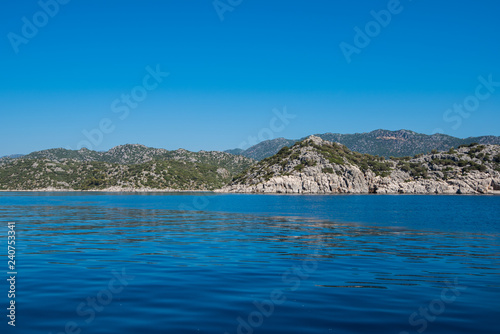 Sea, near ruins of the ancient city on the Kekova island, Turkey © olinchuk
